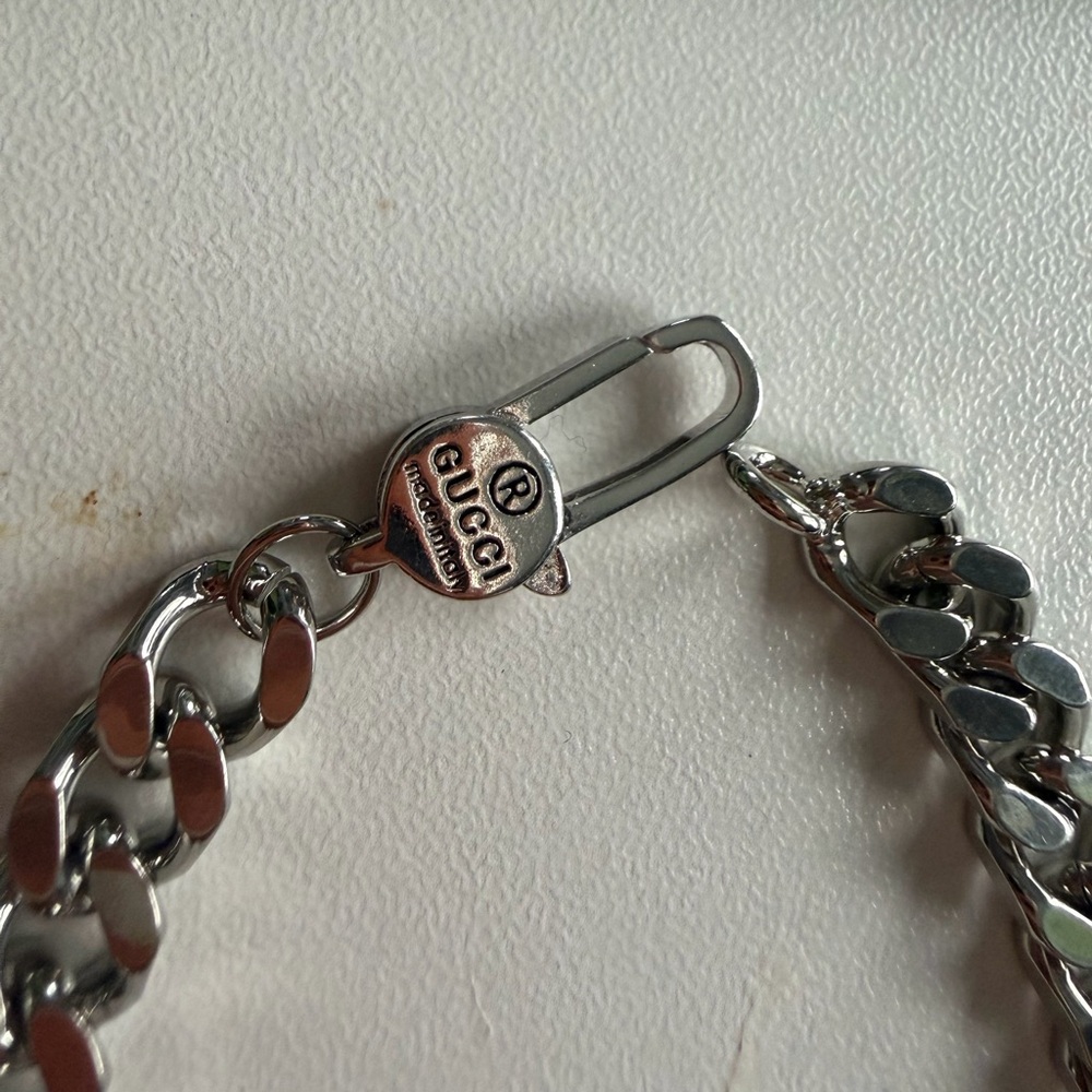 Gucci ghost Hamlet Skull ID chain bracelet - Picture 3 of 6